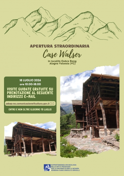Locandina: APERTURA STRAORDINARIA - Case Walser